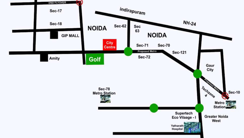 Location of Vertigo Homes in Sector 1, Greater Noida - Image 57573