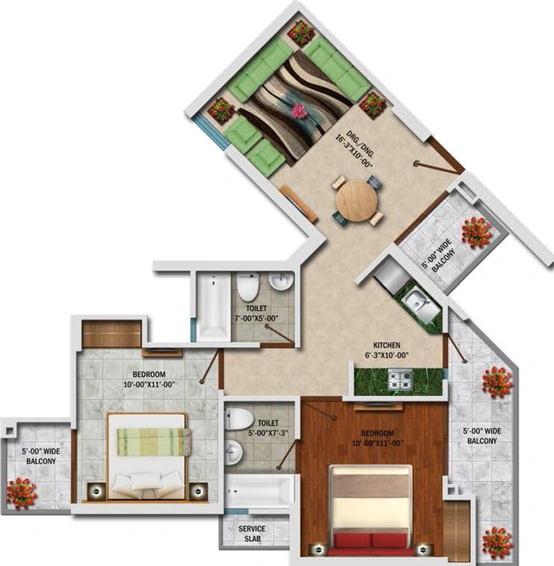 2 BHK Flat in Future Rhythm Ccounty in Sector 1, Greater Noida - Image 290563