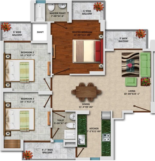 3 BHK Flat in Future Rhythm Ccounty in Sector 1, Greater Noida - Image 290567