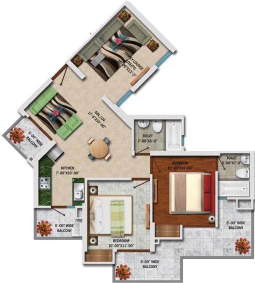 2 BHK Flat in Future Rhythm Ccounty in Sector 1, Greater Noida - Image 290566