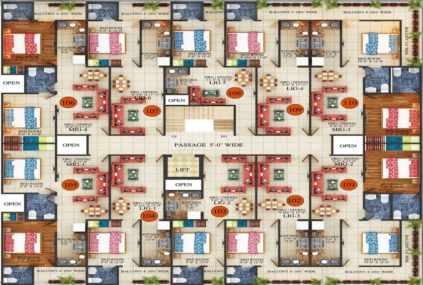 Master Plan of IFI Green Ocean in Sector 91, Noida - Image 55252