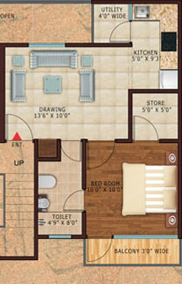 1 BHK Flat in Renowned Lotus Villa in Noida Extention, Greater Noida - Image 290753