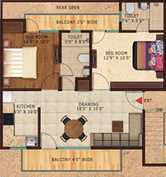 2 BHK Flat in Renowned Lotus Villa in Noida Extention, Greater Noida - Image 290754