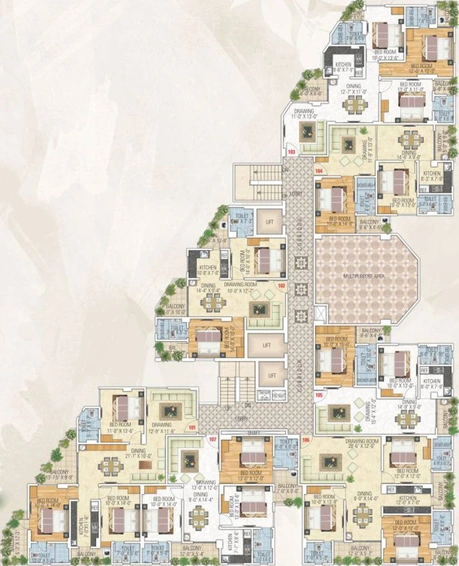 Floor Plan of Gangaa Royal Tatvam in Mansarovar, Jaipur - Image 53777
