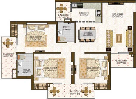 3 BHK Flat in GRC The Park in Noida Extention, Greater Noida - Image 660411
