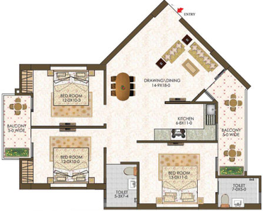 3 BHK Flat in GRC The Park in Noida Extention, Greater Noida - Image 660410