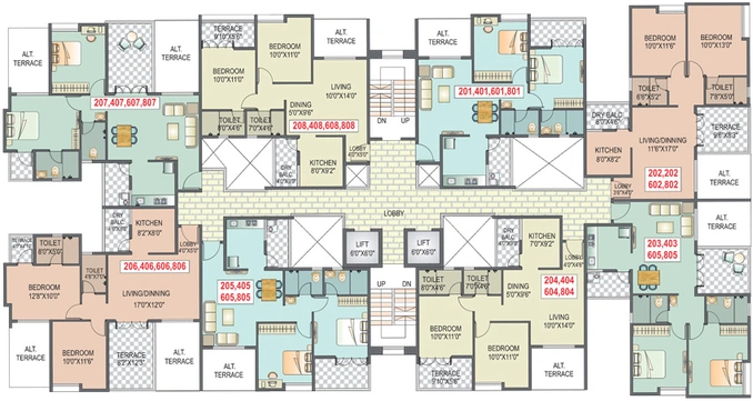 Floor Plan of Yash Sherlyn Avenue in Pisoli, Pune - Image 17739