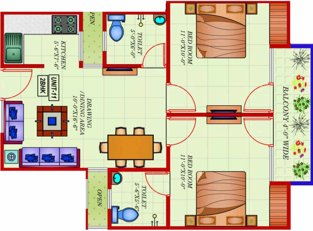 2 BHK Flat in Lucky The Palm Valley in Sector 1, Greater Noida - Image 509611