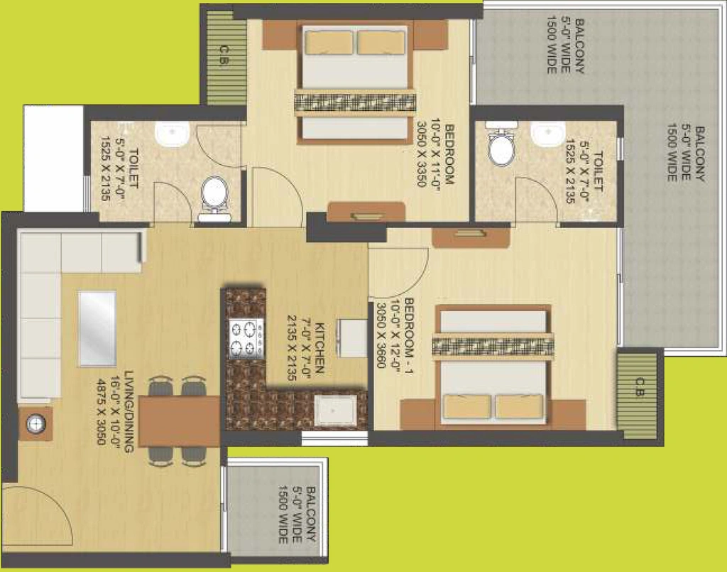 2 BHK Flat in SKA Greenarch in Sector 16 B, Greater Noida - Image 509695