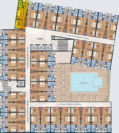 Floor Plan of CKM Urban Suites in Jagatpura, Jaipur - Image 82269