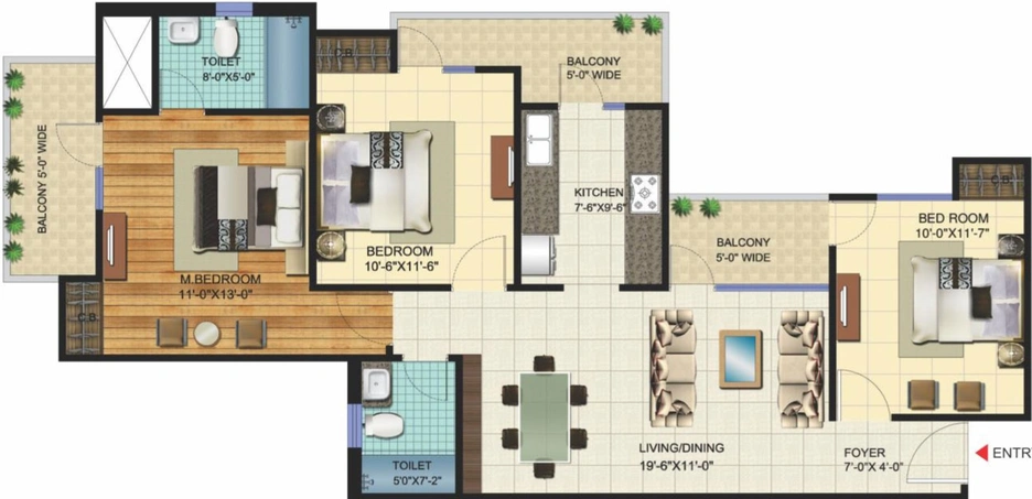 3 BHK Flat in VVIP Homes in Sector 16 C, Greater Noida - Image 509807