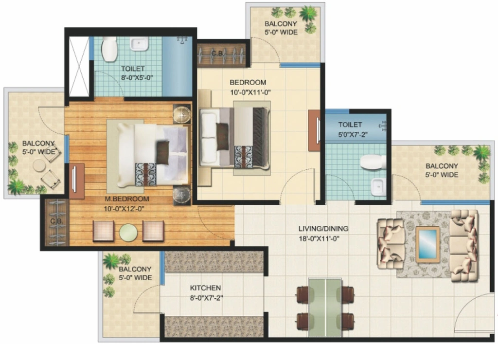 2 BHK Flat in VVIP Homes in Sector 16 C, Greater Noida - Image 509805