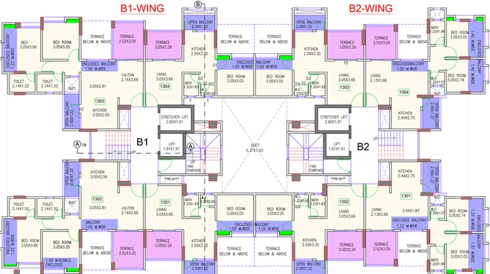 Floor Plan of Unnati Gagan Cefiro in Undri, Pune - Image 17946
