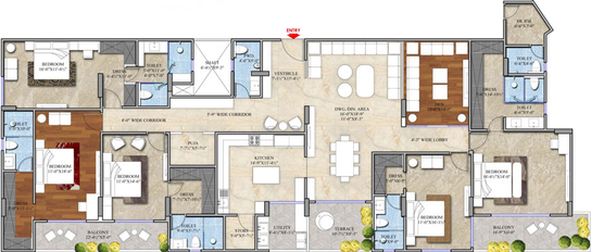 5 BHK Flat in Ballpark Imperial Garden in Vidyadhar Nagar, Jaipur - Image 507004