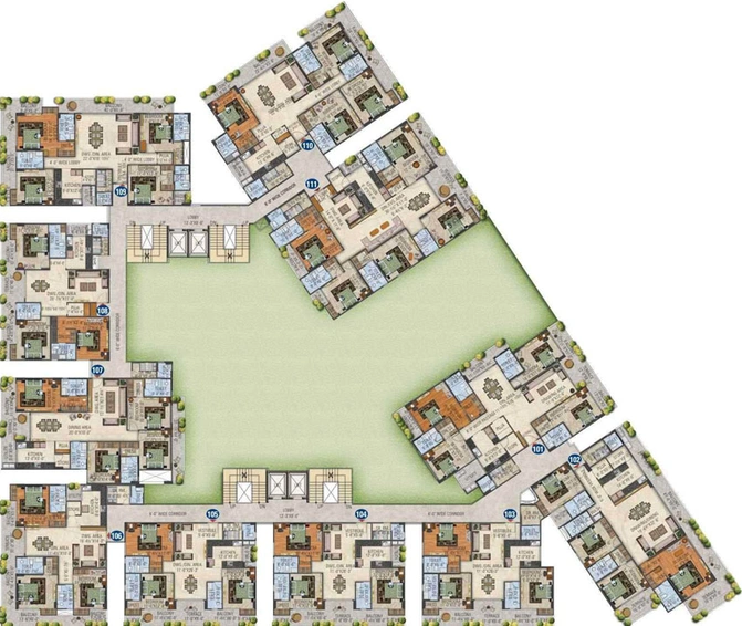 Floor Plan of Ballpark Imperial Garden in Vidyadhar Nagar, Jaipur - Image 54108