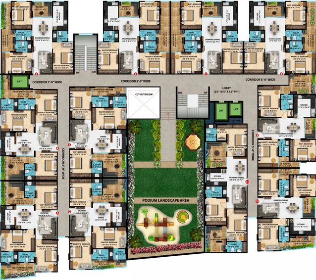 Floor Plan of Kiara NRI Proxima in Jagatpura, Jaipur - Image 54131