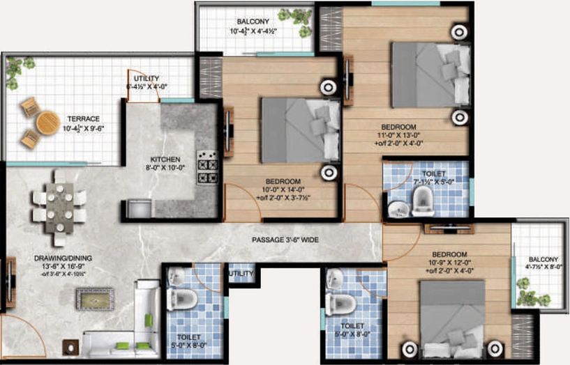3 BHK Flat in KGK Amulya in Jagatpura, Jaipur - Image 507390