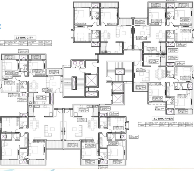 Floor Plan of Duville Riverdale Grand in Kharadi, Pune - Image 18214