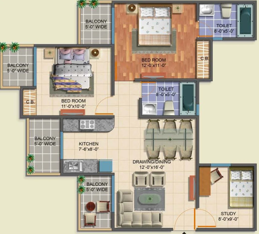 2 BHK Flat in Geotech Pristine Avenue in Noida Extention, Greater Noida - Image 699126