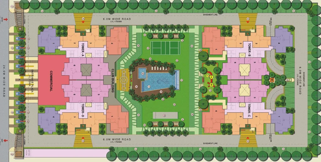Master Plan of Geotech Pristine Avenue in Noida Extention, Greater Noida - Image 103874