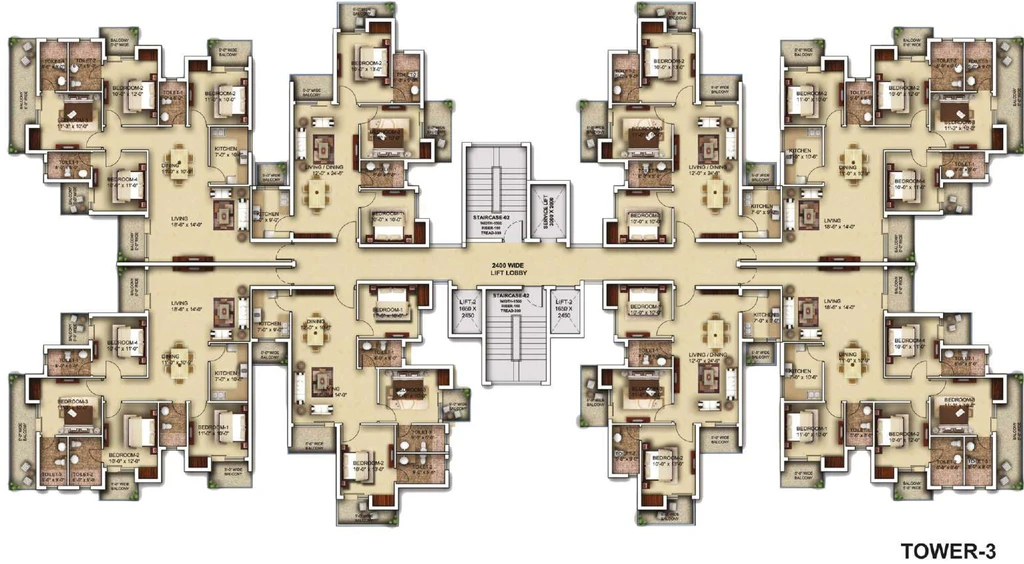 Floor Plan of Morpheus Blue Bell in Sector 4, Greater Noida - Image 55847