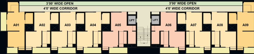 Floor Plan of Omson Star Residency in Noida Extention, Greater Noida - Image 57640