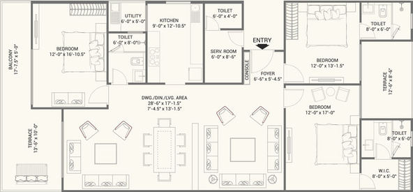 3 BHK Flat in FS Jaypore in Vidyadhar Nagar, Jaipur - Image 508009