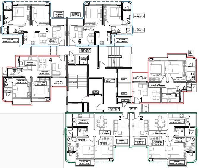 Floor Plan of Duville Riverdale Grove in Kharadi, Pune - Image 18158