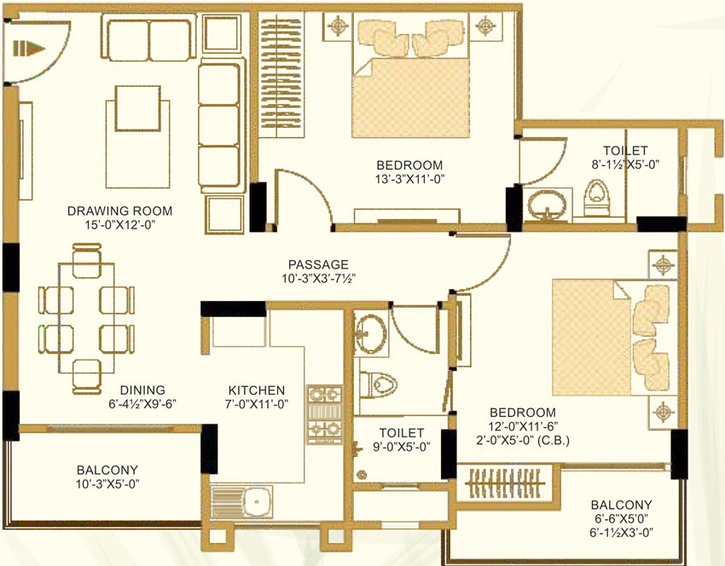 2 BHK Flat in Kedias The Palm in Vaishali Nagar, Jaipur - Image 508710