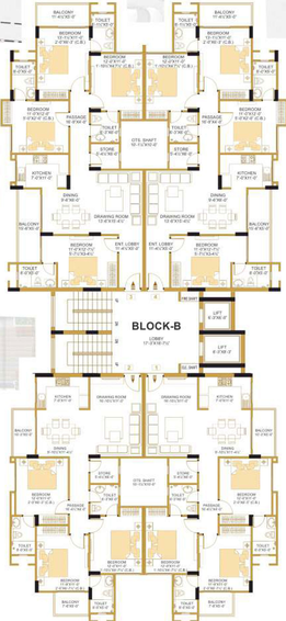 Floor Plan of Kedias The Palm in Vaishali Nagar, Jaipur - Image 54958