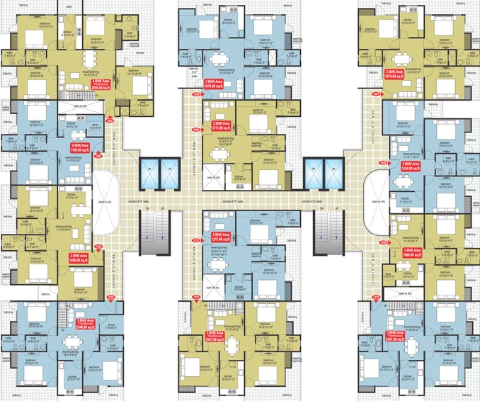 Floor Plan of Mojika Midas Touch in Vidyadhar Nagar, Jaipur - Image 54997