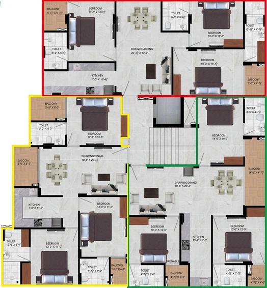 Floor Plan of Kothari Pride in Ajmer Road, Jaipur - Image 55066