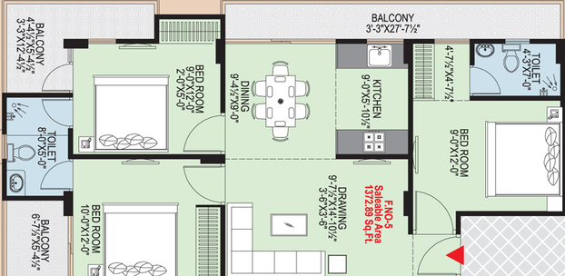 3 BHK Flat in Raghav Dream Homes in Jagatpura, Jaipur - Image 509000