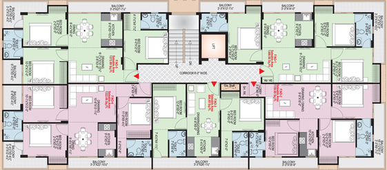 Floor Plan of Raghav Dream Homes in Jagatpura, Jaipur - Image 55125