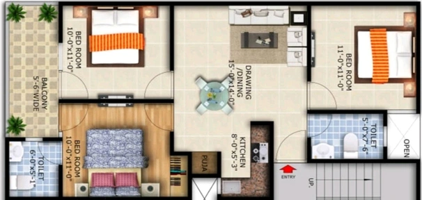 3 BHK Flat in Shree Heritage Floors in Sector 1, Greater Noida - Image 511342