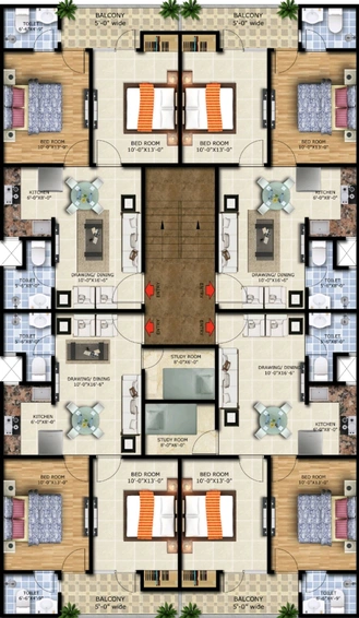 Floor Plan of Shree Heritage Floors in Sector 1, Greater Noida - Image 56097