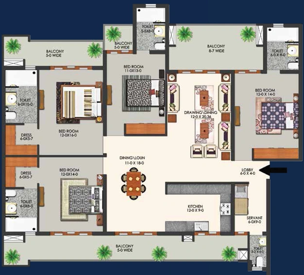 4 BHK Flat in Apex Alphabet in Sector 1, Greater Noida - Image 619483