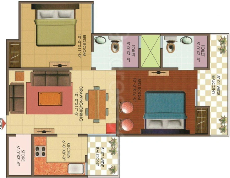 2 BHK Flat in Galaxy North Avenue 2 in Noida Extention, Greater Noida - Image 673768