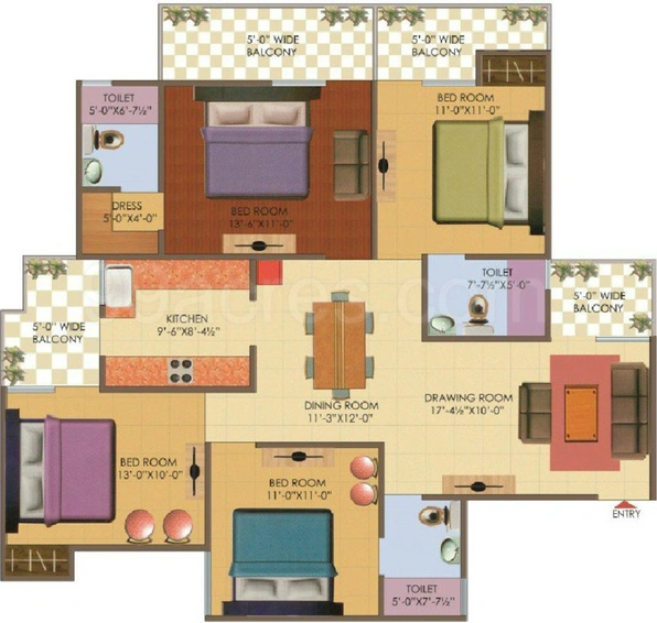 4 BHK Flat in Galaxy North Avenue 2 in Noida Extention, Greater Noida - Image 673774