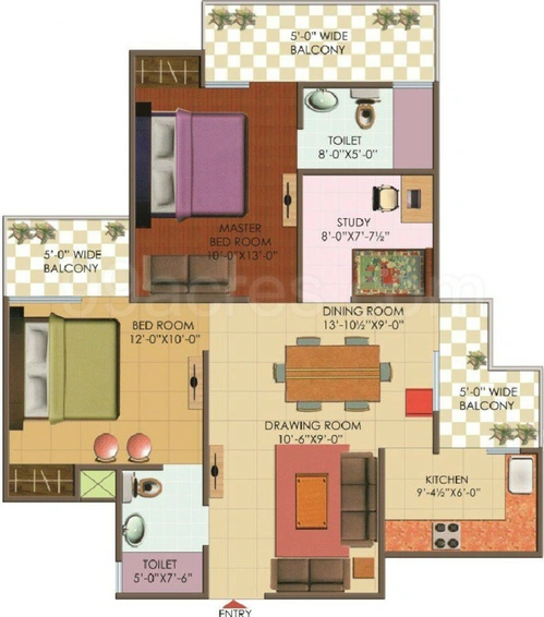 2 BHK Flat in Galaxy North Avenue 2 in Noida Extention, Greater Noida - Image 673770