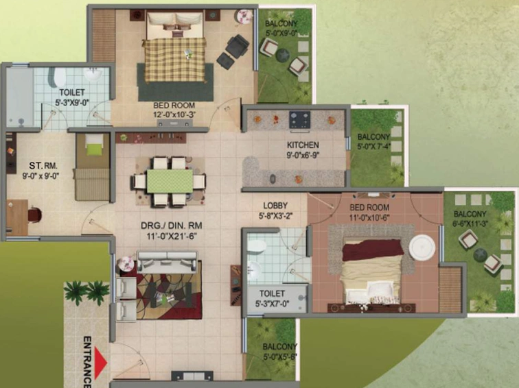 2 BHK Flat in Cosmos Shivalik Homes in Sector 16 B, Greater Noida - Image 513583