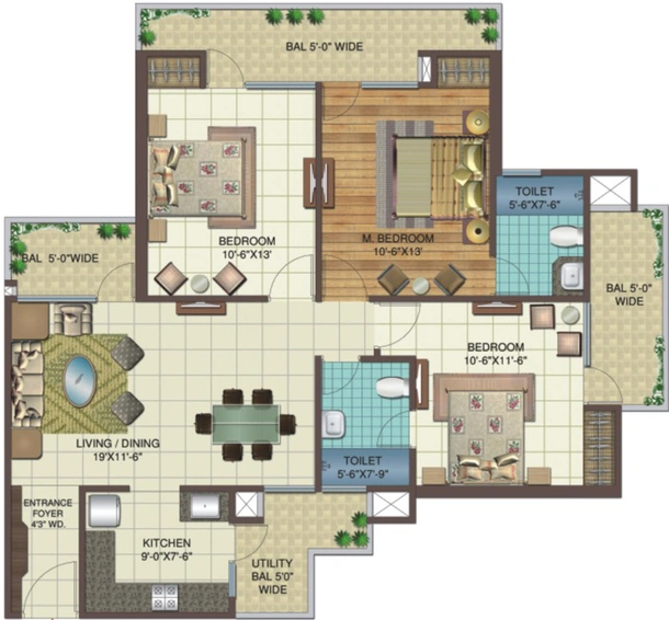 3 BHK Flat in Skyline Speedway Avenue in Yamuna Expressway, Greater Noida - Image 511812