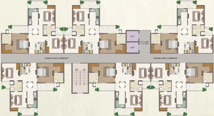 Floor Plan of Migsun Atharva in Raj Nagar Extension, Ghaziabad - Image 70386