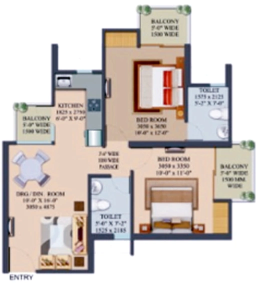 3 BHK Flat in Nilaya Greens in Raj Nagar Extension, Ghaziabad - Image 643700