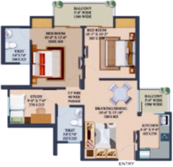 3 BHK Flat in Nilaya Greens in Raj Nagar Extension, Ghaziabad - Image 643701