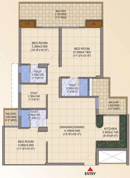 3 BHK Flat in SG Shikhar Heights in Siddhartha Vihar, Ghaziabad - Image 653426