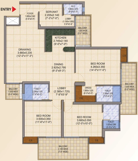 3 BHK Flat in SG Shikhar Heights in Siddhartha Vihar, Ghaziabad - Image 653427