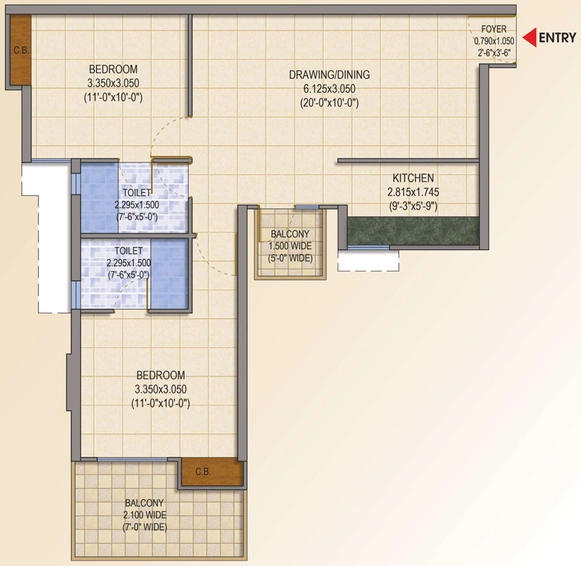 2 BHK Flat in SG Shikhar Heights in Siddhartha Vihar, Ghaziabad - Image 653423