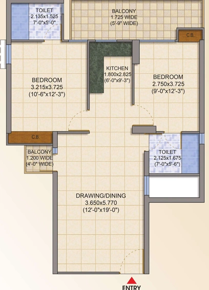 2 BHK Flat in SG Shikhar Heights in Siddhartha Vihar, Ghaziabad - Image 653424