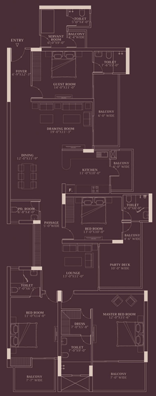 4 BHK Flat in T&T Eutopia Phase 1 in Siddhartha Vihar, Ghaziabad - Image 695535